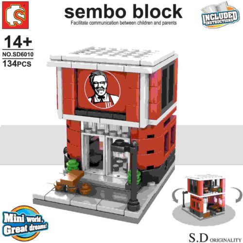 Cửa hàng Gà Rán KFC Sembo SD6010 sách hướng dẫn Sembo SD 6010 Tòa nhà KFC thu nhỏ
