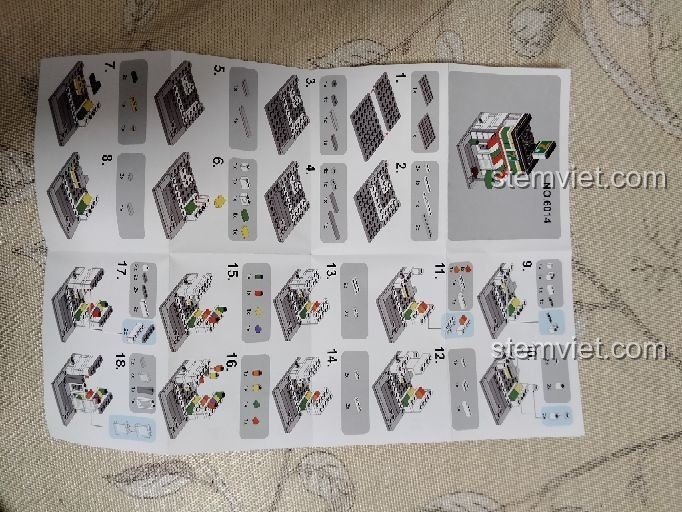 Sách hướng dẫn chi tiết của bộ xếp hình Sembo 6014.