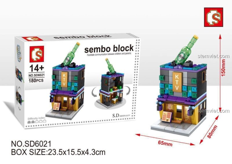 Ảnh hộp sản phẩm đồ chơi mô hình Sembo 601513 (lưu ý mã sản phẩm khác), một phần của dòng Holiday Street.