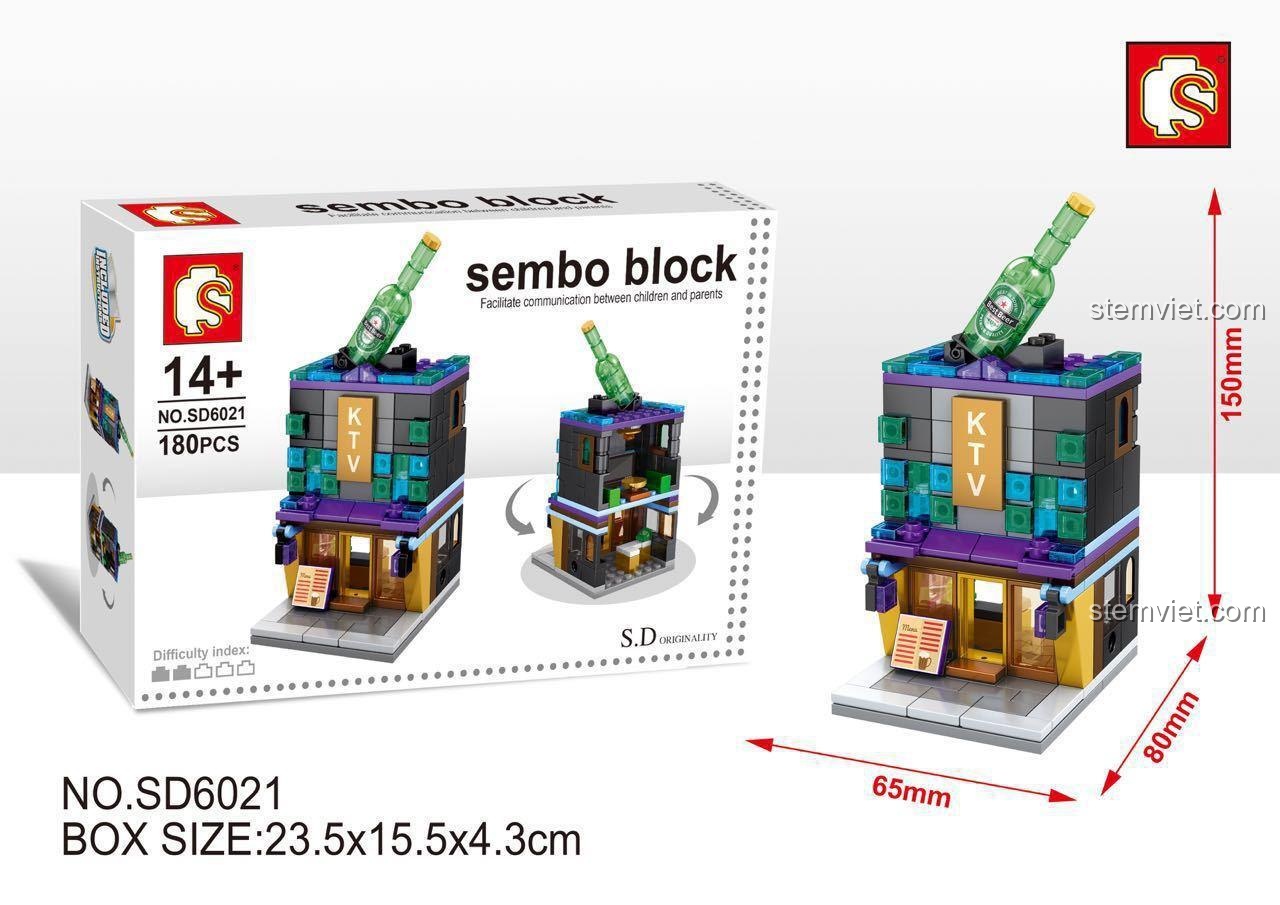 Ảnh hộp sản phẩm đồ chơi mô hình Sembo 601513 (lưu ý mã sản phẩm khác), một phần của dòng Holiday Street.