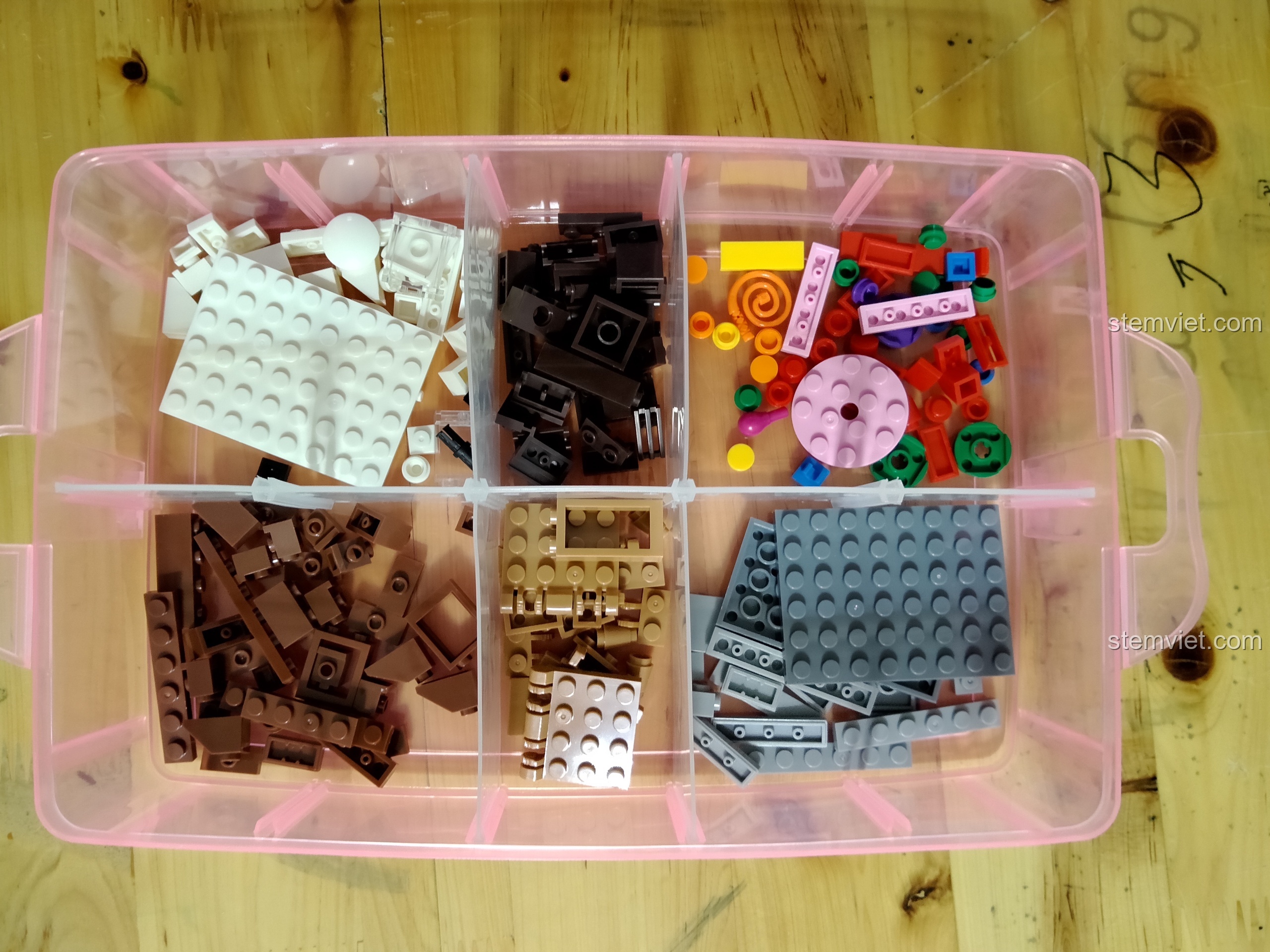 Phân loại các chi tiết của bộ đồ chơi Sembo SD 6022 Tiệm Kẹo Ngọt.