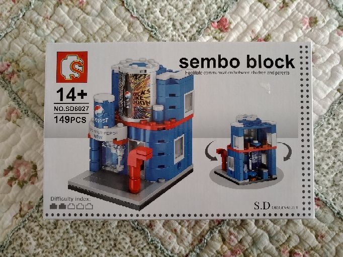 Hộp trước bộ lắp ghép Sembo SD6027 Cửa Hàng Nước Ngọt Vui Vẻ cho bé gái 6 tuổi, giá rẻ.