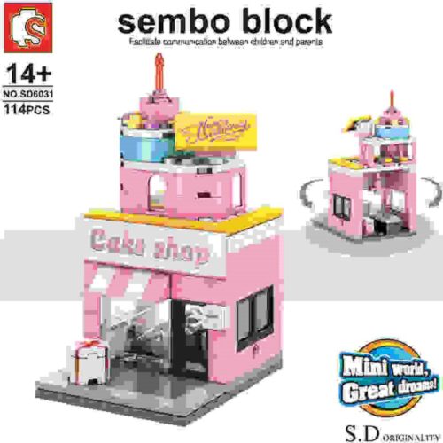 Phố Nhỏ Ngày Lễ: Tiệm Bánh Kem SEMBO SD6031 sách lắp ghép SEMBO SD6031 Tiệm Bánh Kem