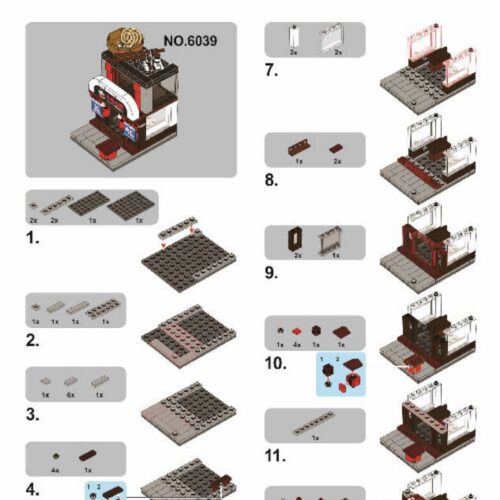 Cửa Hàng Mì Ramen Mini Sembo SD6039 sách hướng dẫn Sembo SD 6039 Quán mì phong cách Nhật