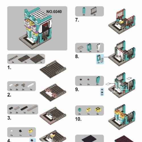 Cửa hàng Adidas Mini Sembo SD6040 hướng dẫn Sembo SD6040 Mô hình kiến trúc mini