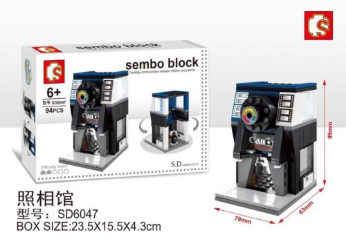 bộ lắp ghép Tiệm Chụp Ảnh Mini Sembo SD6047 giá rẻ cho bé 6 tuổi. Mô hình có thiết kế hình máy ảnh độc đáo.
