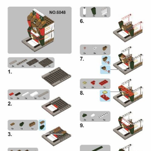 Cửa hàng Gucci Mini Sembo SD6048 hướng dẫn lắp ghép Sembo SD 6048 Cửa hàng thời trang Gucci