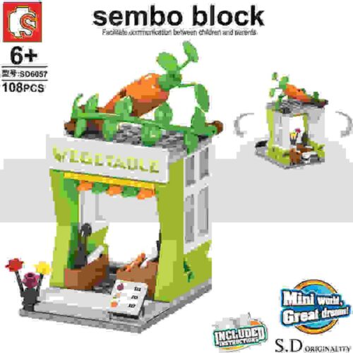 Cửa Hàng Rau Củ Sembo SD6057 sách Sembo 6057 Mô hình cửa hàng rau