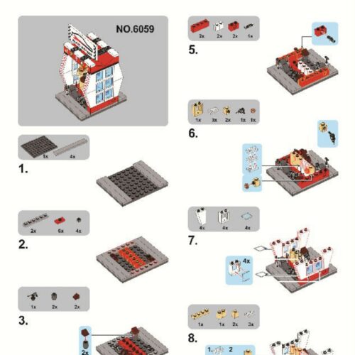 Cửa hàng sửa chữa ô tô Sembo SD6059 hướng dẫn Sembo SD6059 Mô hình Gara ô tô