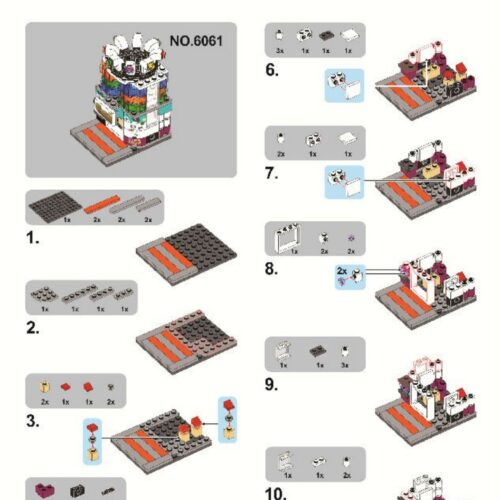 Tiệm Game Mini Sembo SD6061 sách Sembo 6061 Mô hình khu game arcade