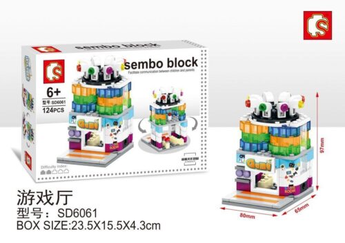 bộ lắp ghép Tiệm Game Mini Sembo SD6061 gồm 124 mảnh, đồ chơi xếp hình giá rẻ cho bé trai 6 tuổi.