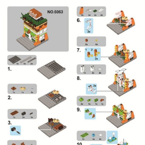 Tiệm Bánh Mì Sembo SD6063 sách hướng dẫn Sembo 6063 Mô hình tiệm bánh
