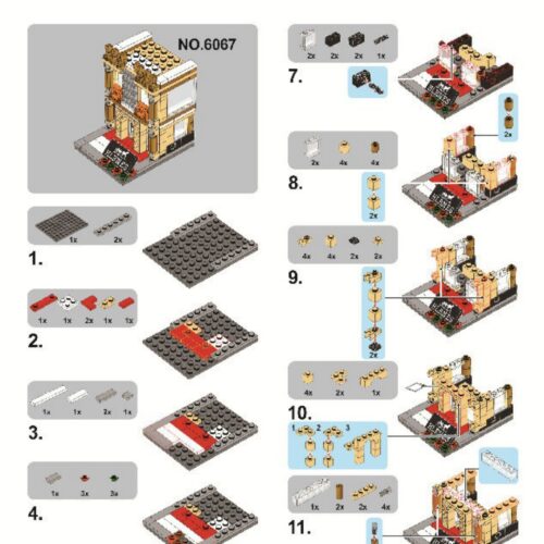 Cửa hàng thời trang cao cấp HLRNES (Mô phỏng Hermès) Sembo SD6067 sách hướng dẫn Sembo 6067 Tòa nhà mini HLRNES