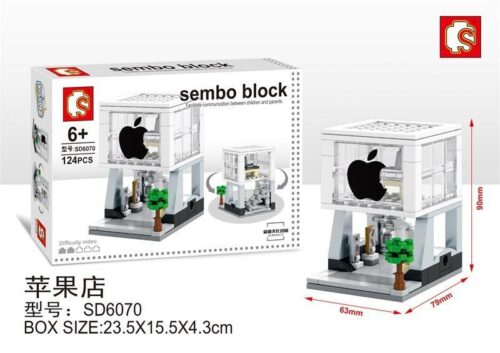 Bộ lắp ghép Sembo SD6070 mô hình Cửa hàng điện thoại Táo với 124 mảnh ghép, đồ chơi sáng tạo cho con trai 6 tuổi, giá rẻ.