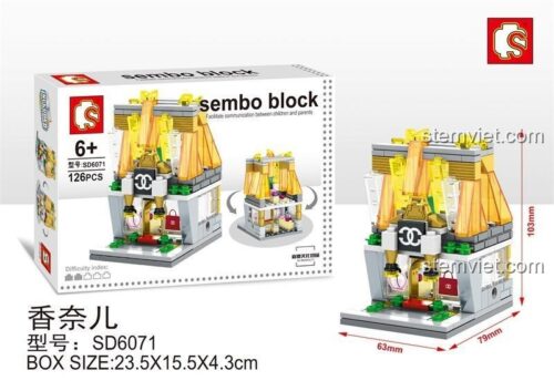 Hộp đồ chơi mô hình SD6071 Tiệm nước hoa mini, quà tặng sinh nhật ý nghĩa cho con gái.