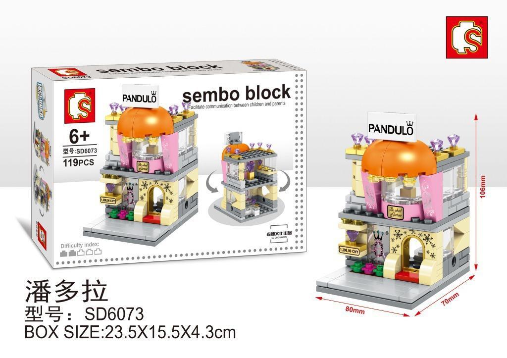 bộ lắp ghép Cửa hàng trang sức Pandora Sembo SD6073 cho bé gái 6 tuổi, giá rẻ. Mô hình cửa hàng trang sức mini xinh xắn.