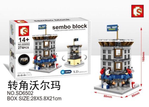 Bộ lắp ghép Sembo SD6502 Tòa nhà Walmart Góc Phố, đồ chơi mô hình kiến trúc có đèn LED cho thanh niên 14 tuổi, giá rẻ.