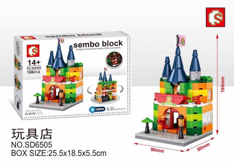 Bộ lắp ghép Sembo SD6505 Cửa hàng đồ chơi phố mini 156 mảnh, phù hợp cho bé trai và bé gái 14 tuổi trở lên, giá tốt.