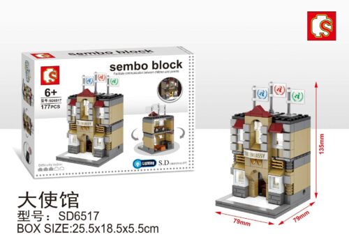 bộ lắp ghép Mô hình Đại sứ quán Sembo SD6517 giá rẻ cho bé trai 6 tuổi