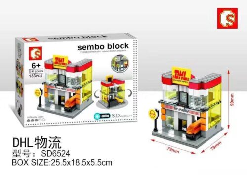 bộ lắp ghép Cửa hàng Chuyển phát nhanh DHL Sembo SD6524 cho bé trai 6 tuổi, giá rẻ, chất lượng tốt