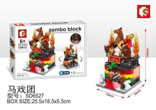 bộ lắp ghép Đoàn xiếc Sembo SD6527 cho bé 6 tuổi, có đèn LED, giá rẻ. Mua đồ chơi xếp hình Gánh xiếc tại Kho đồ chơi trẻ em.