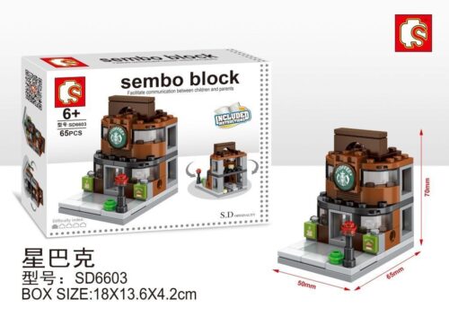 Bộ lắp ghép Quán Cà Phê Starbucks Sembo SD6603 giá rẻ cho bé gái 6 tuổi. Mô hình chi tiết, dễ thương.