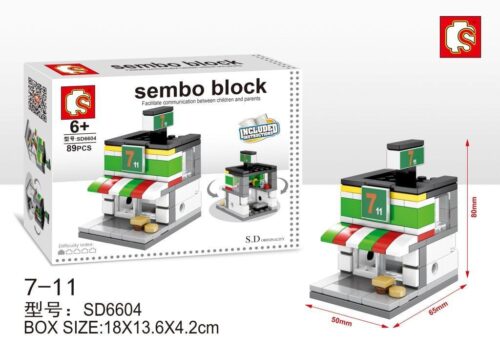 Bộ lắp ghép Cửa hàng tiện lợi 7-Eleven Sembo SD6604, đồ chơi mô hình giá rẻ cho bé 6 tuổi.