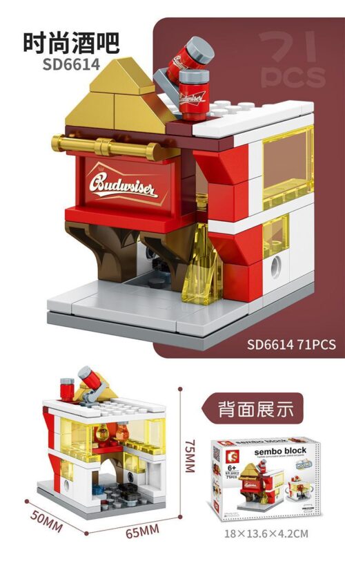 Bộ lắp ghép Quán Bar Thời Thượng Sembo SD6614 giá rẻ, đồ chơi xếp hình cho bé trai 6 tuổi. Mô hình mini nhỏ gọn, chi tiết tinh xảo.