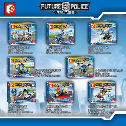 Bộ Đồ Chơi Cảnh Sát Tương Lai Future Police 8 Mẫu SEMBO SD9168 sách hướng dẫn SEMBO SD 9168 Cảnh sát tương lai