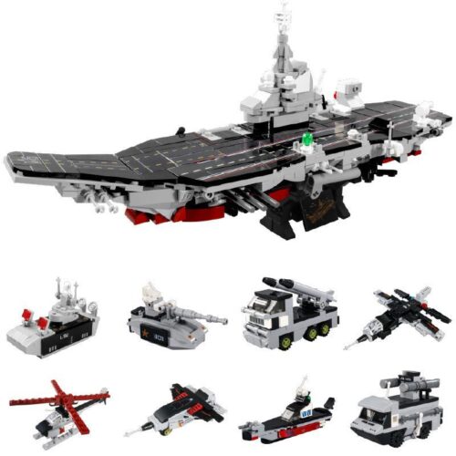 Bộ lắp ráp Tàu sân bay Liêu Ninh Sheng Yuan 1559 và 8 mô hình hộ tống, đồ chơi mô hình quân sự cho bé trai 6 tuổi giá rẻ.