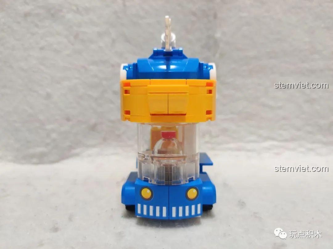 Cận cảnh các chi tiết đặc biệt trong bộ lắp ráp Xe bán hàng rong Vịt Donald Sheng Yuan SY6578B, cho thấy chất lượng gia công tốt.