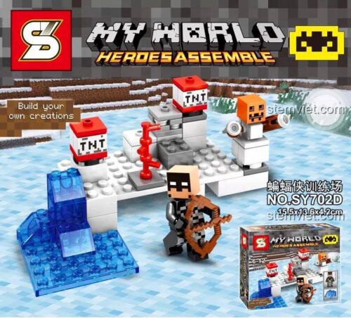 Bộ lắp ghép Sân Tập Luyện Của Batman Sheng Yuan SY702D, đồ chơi xếp hình Minecraft giá rẻ cho bé trai.