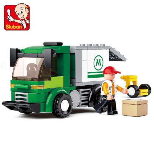 Bộ lắp ráp xe tải giao hàng Sluban M38-B0368 cho bé trai 6 tuổi, giá rẻ, chất lượng tốt.