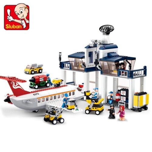 bộ lắp ráp Trung Tâm Bảo Trì Máy Bay Sluban M38-B0373 cho bé trai 6 tuổi, giá rẻ.