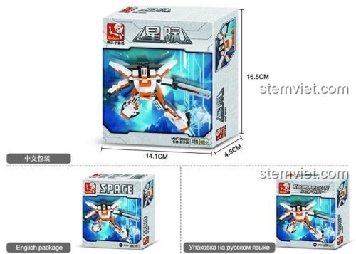 Mô hình đồ chơi lắp ráp Robot Chiến Binh Goshawk Sluban M38-B0383, giá rẻ, dành cho bé trai 6 tuổi.