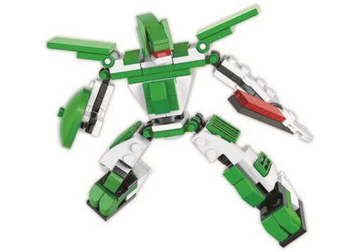 Hộp sản phẩm bộ lắp ghép Robot Chiến Binh Rồng Sấm Lingquansi Sluban B0385 giá rẻ, gồm 90 chi tiết.