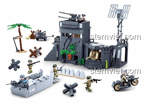 Đồ chơi mô hình Pháo Binh Chiến Trường B0631, đồ chơi lắp ráp cho bé trai 6 tuổi, rèn luyện tư duy chiến thuật.