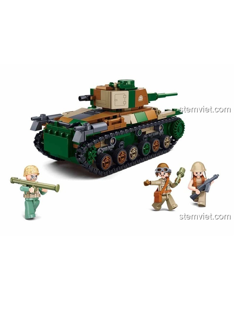 Đồ chơi mô hình Sluban M38-B0631, xe tăng mini, phù hợp bé trai 6 tuổi, giá tiết kiệm.