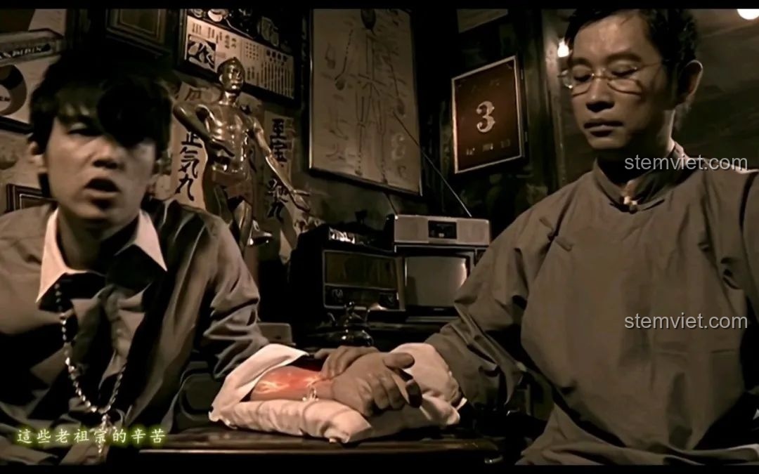 So sánh bối cảnh lắp ráp Bản Thảo Cương Mục với cảnh trong MV gốc của Châu Kiệt Luân.