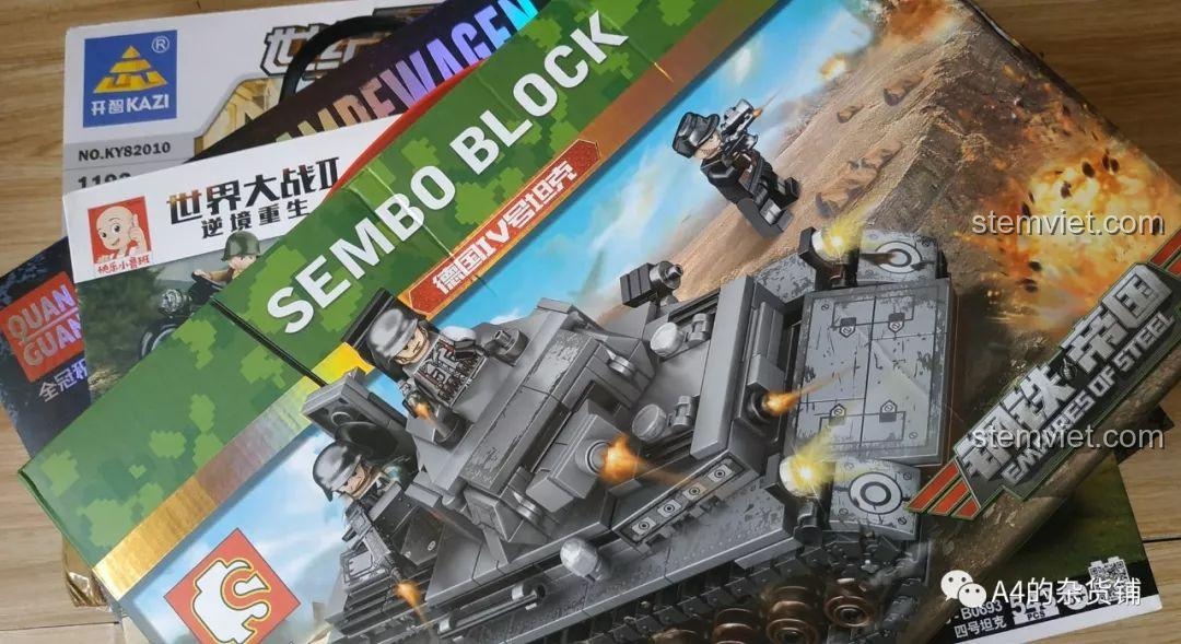 So sánh các bộ đồ chơi lắp ráp xe tăng Panzer IV từ nhiều thương hiệu khác nhau, trong đó có bộ KAZI KY82010.