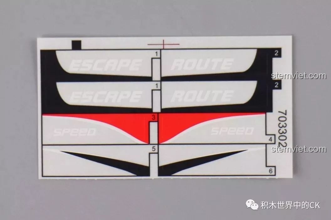 Tấm sticker đi kèm bộ đồ chơi lắp ghép Xe Đạp Địa Hình cho trẻ em 6 tuổi, chất lượng in tốt, keo dán chắc.