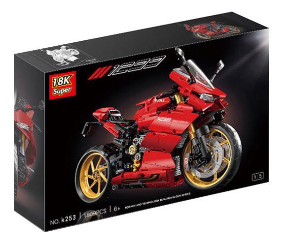 Hộp đồ chơi lắp ráp Super 18K K253 mô hình siêu mô tô Ducati 1299 Panigale S tỉ lệ 1:5 cho con trai 14 tuổi.