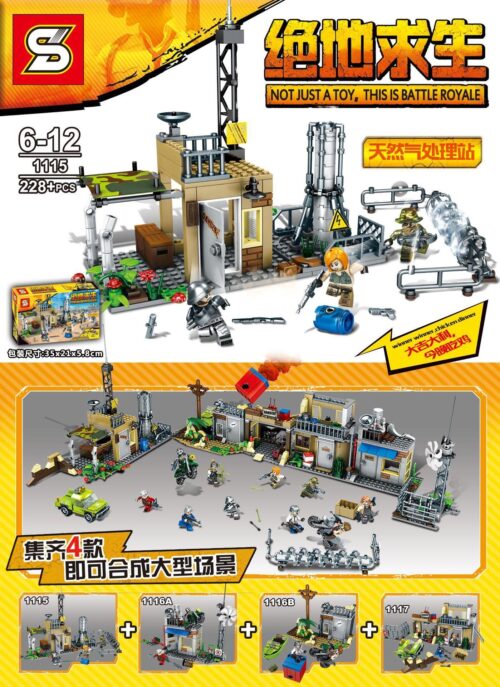 SY 1115 Bộ đồ chơi Chiến trường sinh tồn: Trạm xử lý khí đốt, Tương thích LEGO®, 228 mảnh, Con trai, 6-12 tuổi, Giá tốt