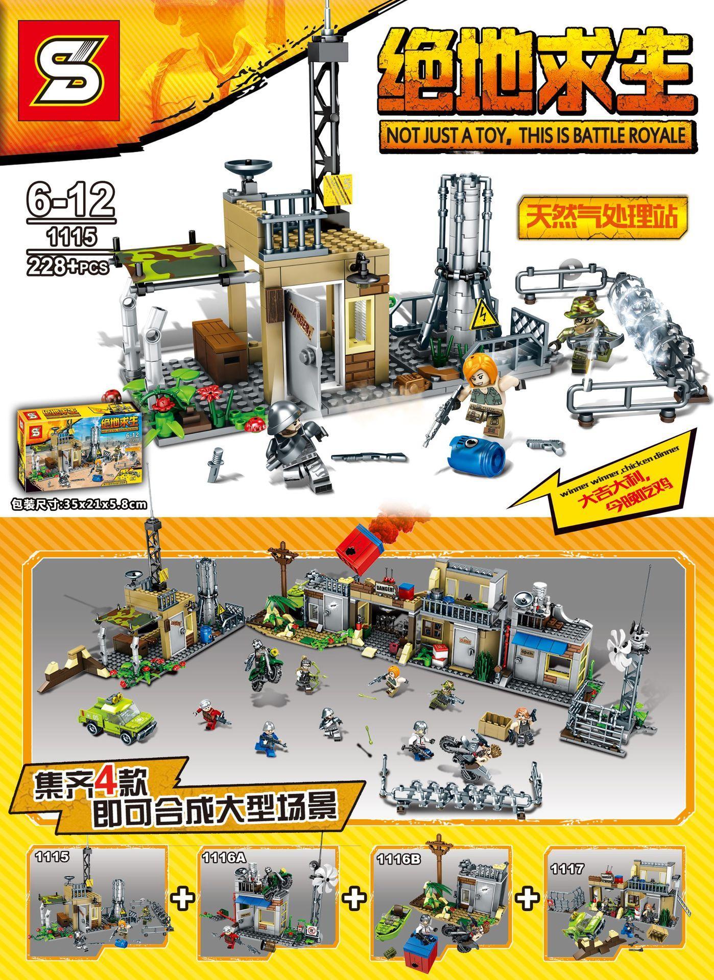 SY 1115 Bộ đồ chơi Chiến trường sinh tồn: Trạm xử lý khí đốt, Tương thích LEGO®, 228 mảnh, Con trai, 6-12 tuổi, Giá tốt