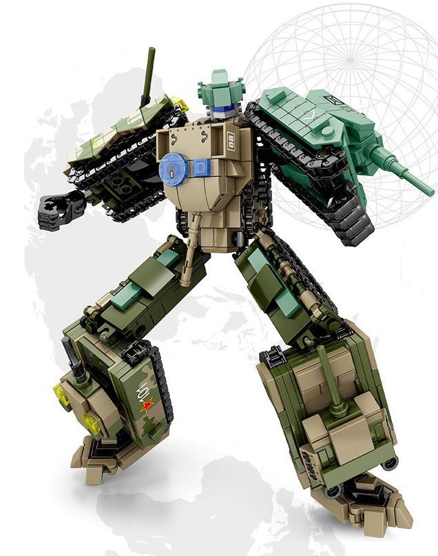 SY Robot Biến Hình Chiến Đấu 8-trong-4, đồ chơi mô hình xe tăng biến hình SY1636, bộ lắp ráp robot quân sự cho bé trai 6 tuổi, giá tốt.