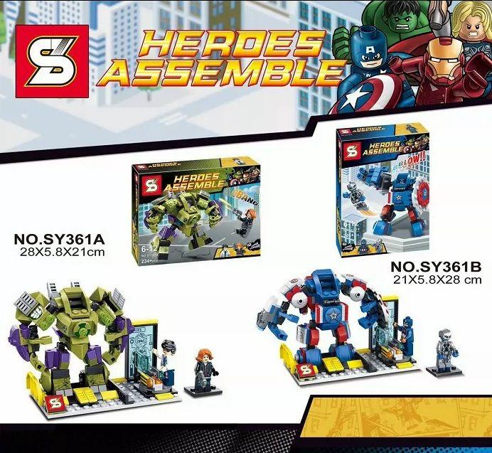 Bộ lắp ghép SY361B Mô Hình Người Máy Chiến Đấu Captain America Đại Chiến Ultron cho bé trai 6-12 tuổi, chất lượng cao, giá tốt