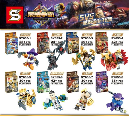 bộ lắp ghép Lý Bạch, đồ chơi lắp ráp SY655-8, đồ chơi lắp ráp nhân vật game cho bé trai 5-12 tuổi, giá tốt