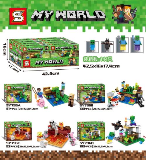 Bộ đồ chơi Thế Giới Minecraft SY796D giá tốt cho bé trai 6 tuổi, bé gái 6 tuổi, bộ lắp ghép SY796D chất lượng cao.
