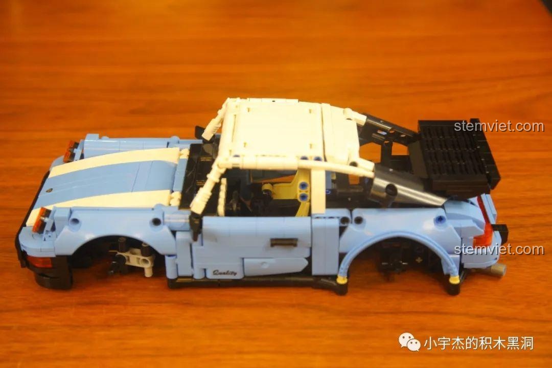 Xe thể thao SY 8505 Porsche 911, bộ xếp hình 8505 với thân xe đã hoàn thiện, sẵn sàng cho bánh xe
