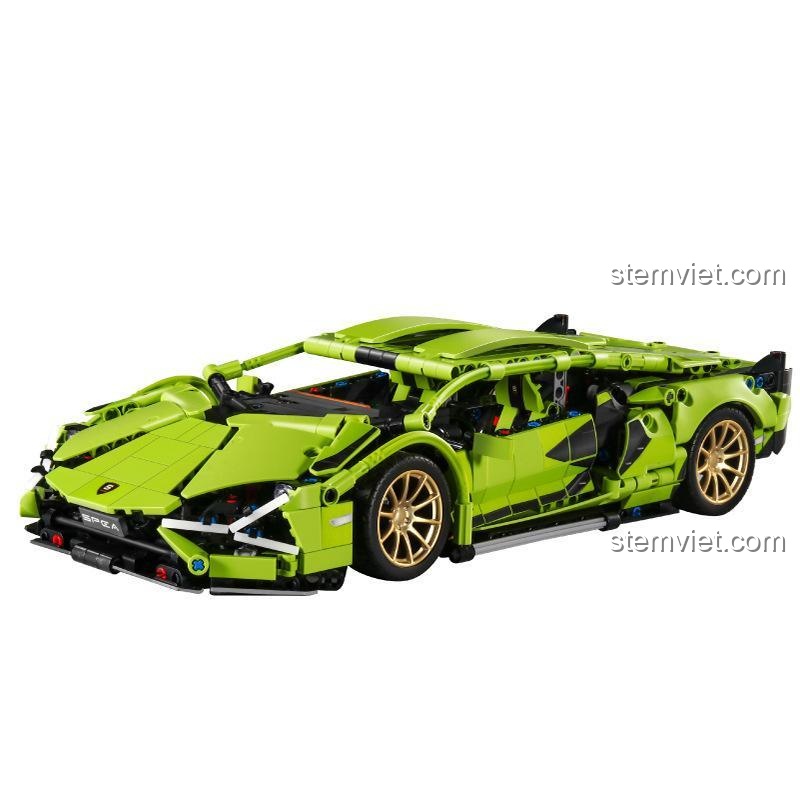 Mô hình SY 8600 Lamborghini Sián FKP 37 màu xanh lá nổi bật, đồ chơi lắp ráp xe hơi điều khiển từ xa, chất lượng cao cho bé trai 6 tuổi.